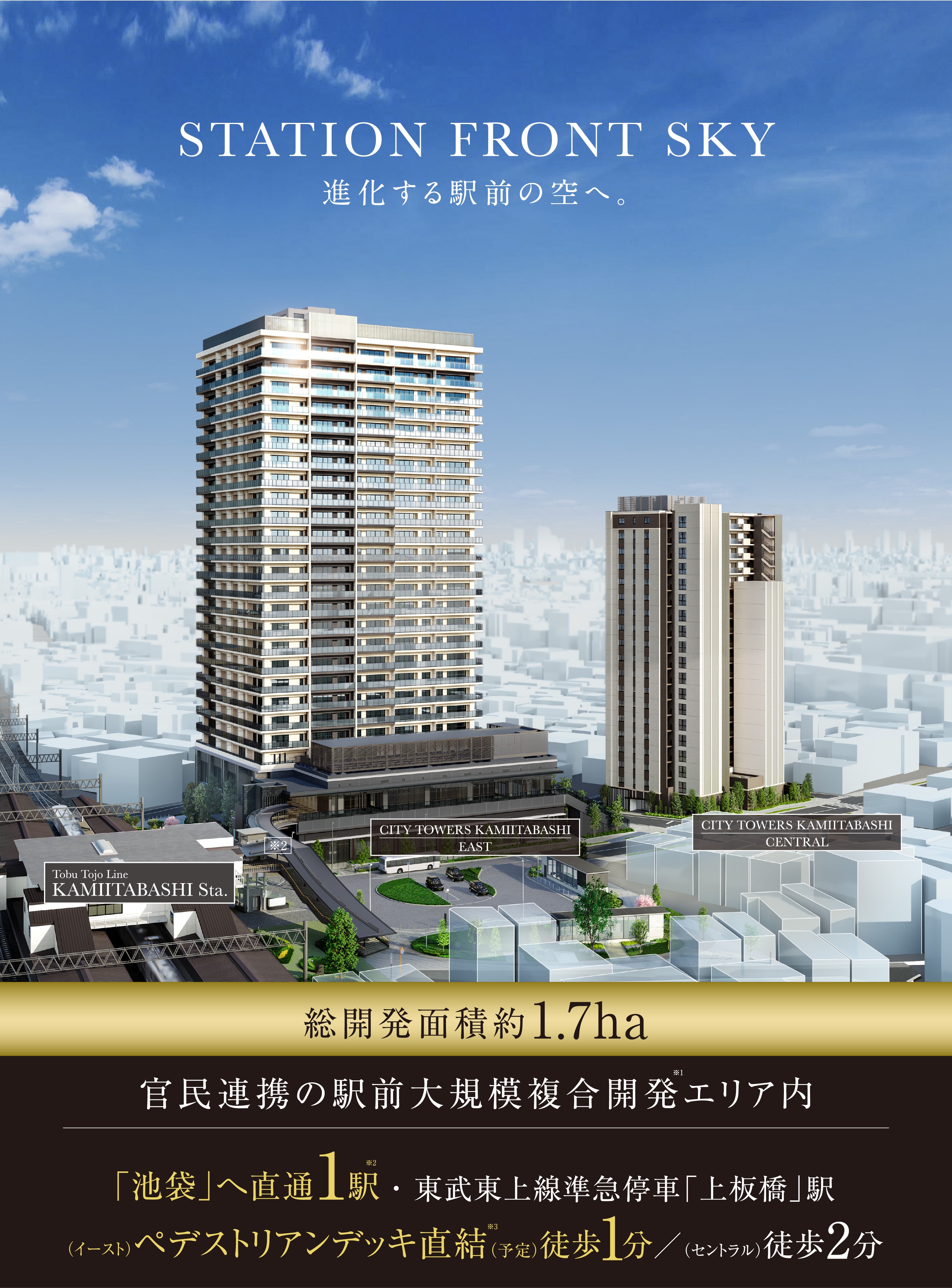 再開発街区・外観完成予想図