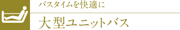 バスタイムを快適に大型ユニットバス