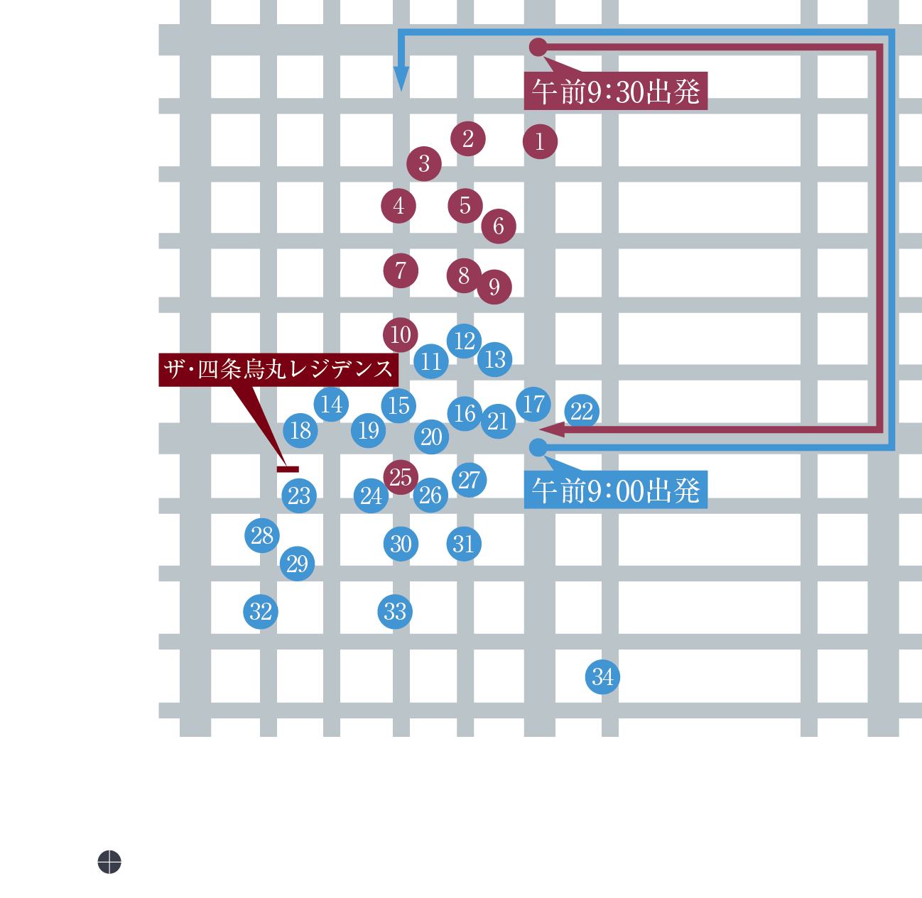 祇園祭山鉾巡行路図