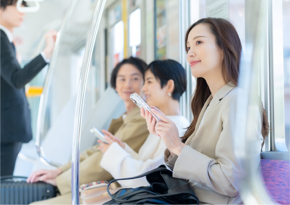 急行や始発電車の利用で、毎朝の通勤をより快適に。