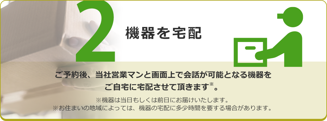 機器を宅配