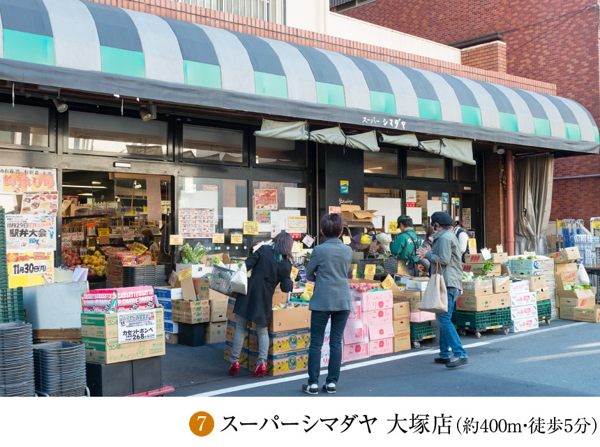 (7)スーパーシマダヤ 大塚店（約400m・徒歩5分）