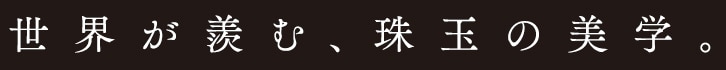 世界が羨む、珠玉の美学。