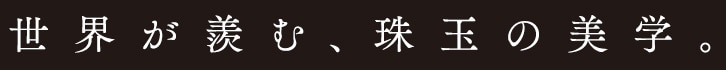 世界が羨む、珠玉の美学。