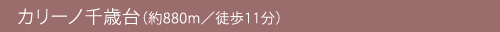 カリーノ千歳台（約880m／徒歩11分）