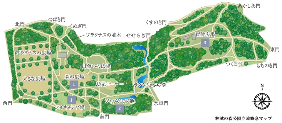 林試の森公園立地概念マップ