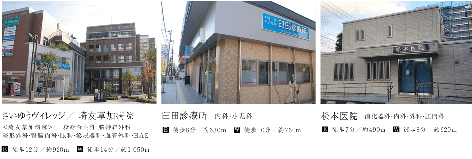 さいゆうヴィレッジ/ 埼友草加病院・臼田診療所・松本医院