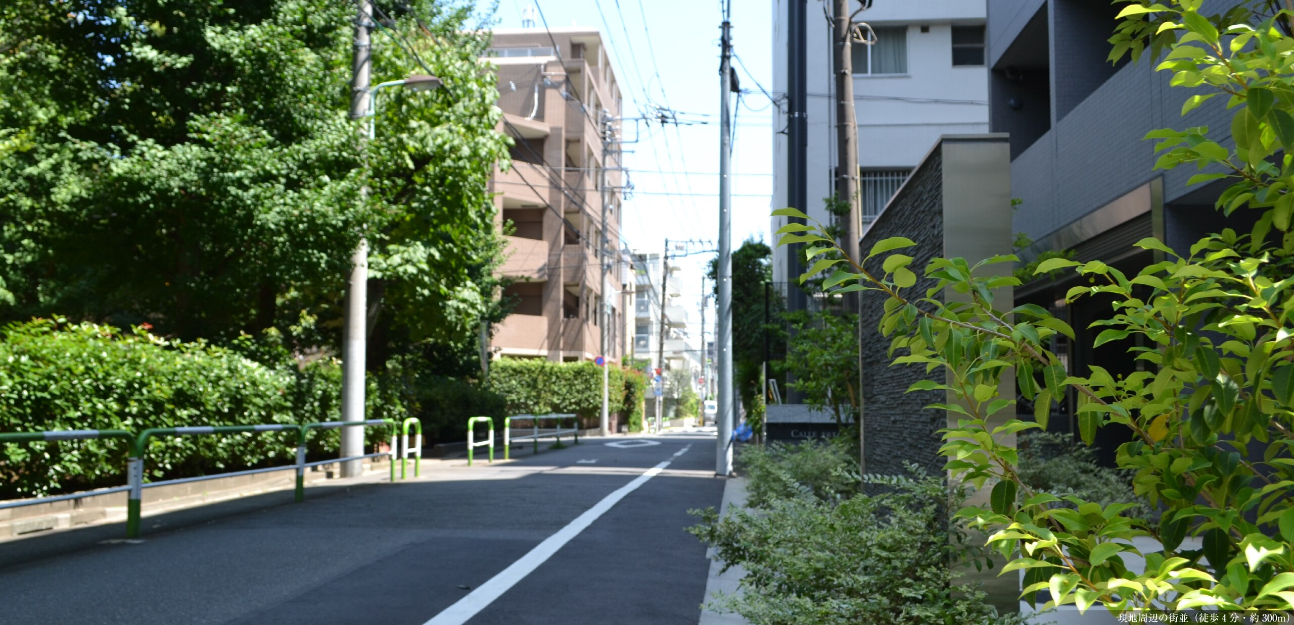 現地周辺の街並(徒歩4分・約300m)