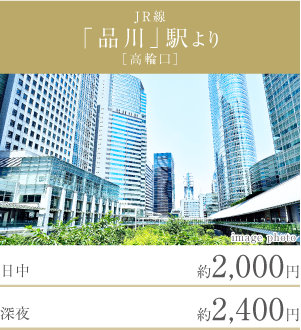 JR線「品川」駅より［高輪口］
