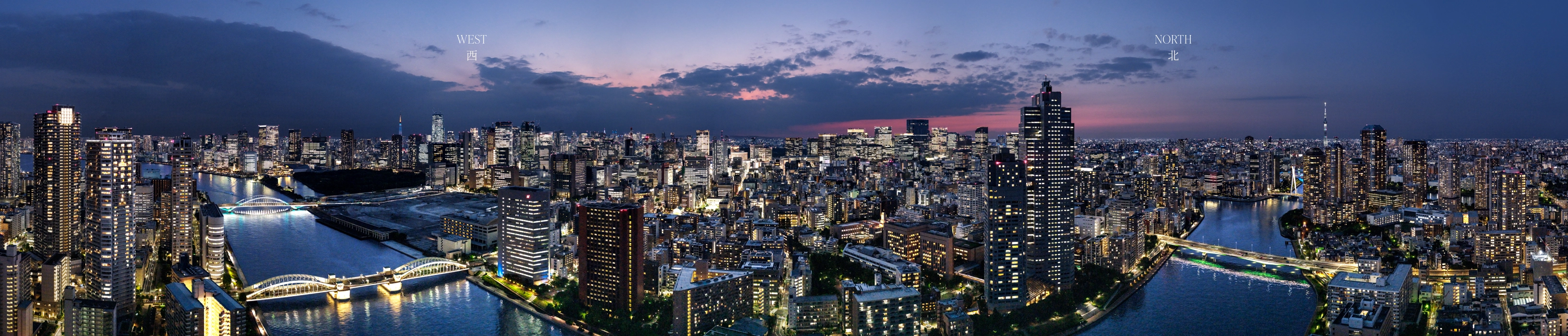 眺望写真（現地58階相当から西・北方向を撮影）