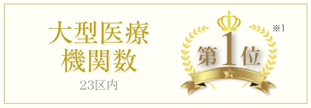 大型医療機関数 23区内 第2位※1