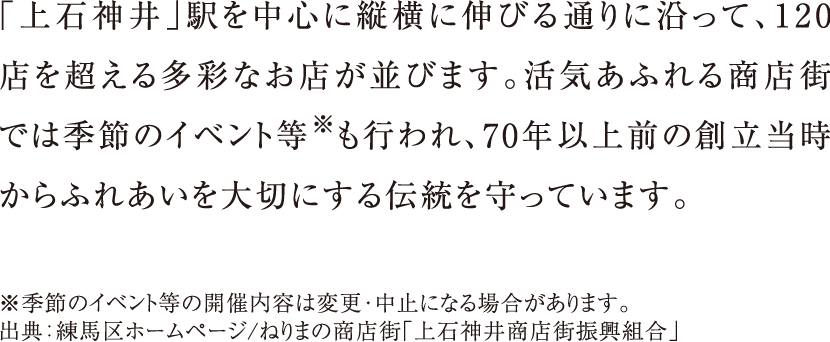 ΐ_䣉w𒆐SɏcɐLтʂɉāA120X𒴂鑽ʂȂXт܂BCӂ鏤XXł͋G߂̃CxgsA70NȏȎnӂꂠ؂ɂ`Ă܂BG߂̃Cxg̊JÓe͕ύXE~ɂȂꍇ܂BoTFnz[y[W/˂܂̏XXuΐ_䏤XXUgv