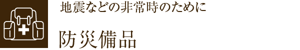 nkȂǂ̔펞̂߂ɖhДi