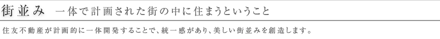 街並み 一体で計画された街の中に住まうということ