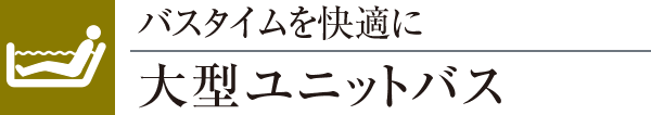 バスタイムを快適に大型ユニットバス